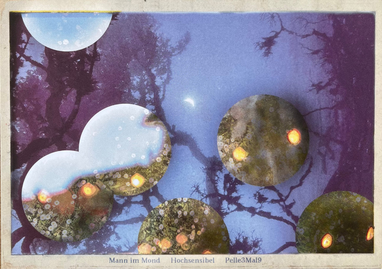 Mann im Mond - Postkarte