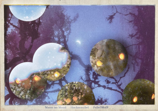 Mann im Mond - Postkarte